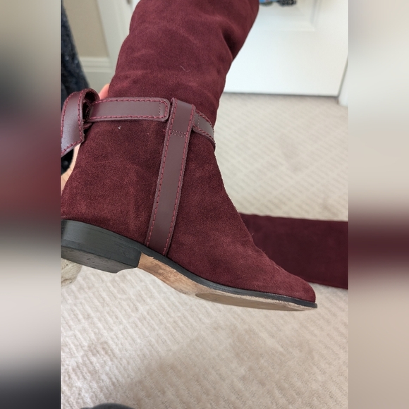 Alexandre Birman Clarita Burgundy Suede Tall Boots Size EU37.5 - Picture 13 of 13